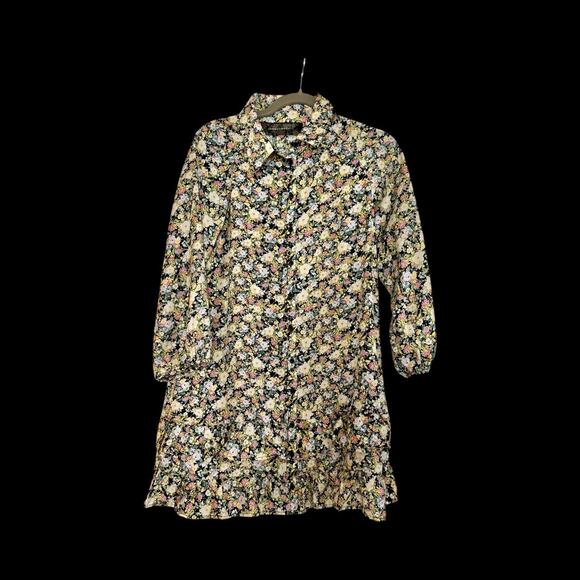 Code x Mode Floral Midi Shirtdress. Size L. - Picture 1 of 7